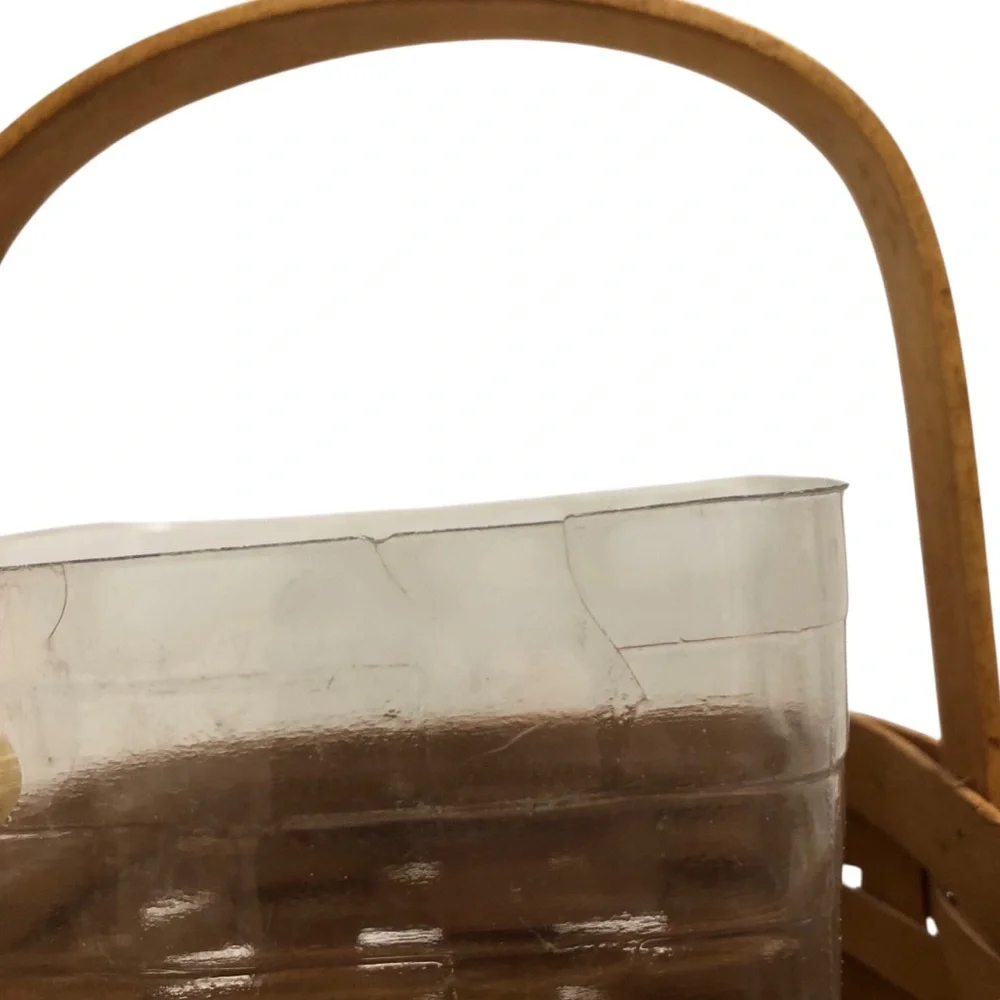 Longaberger | Tall Peg Basket with Handle & Liner